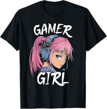 Gamer Girl Shirt For Girls Teens Women Video Gaming Graphic T-Shirt