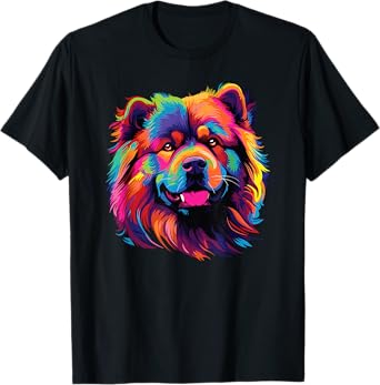 Watercolor Colorful Dogs Chow Chow T-Shirt
