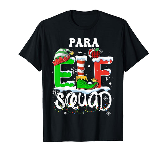 Para ELF Squad Funny Christmas ELF Kids Teacher Group T-Shirt