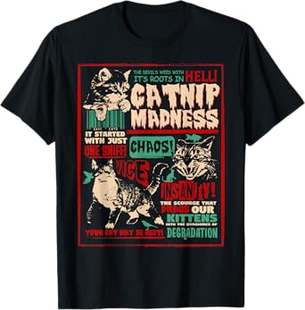 Catnip Madness Cute Kitten Cat Lover Gift Cat Owners T-Shirt
