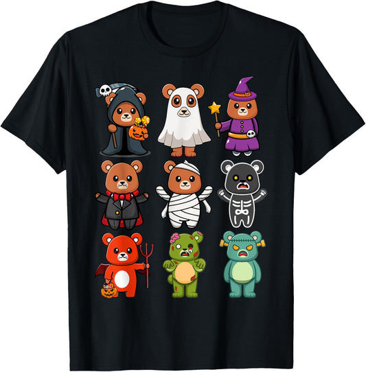 Bear Spooky Ghost Boo-Jee Horror Pumpkin Bear Halloween T-Shirt