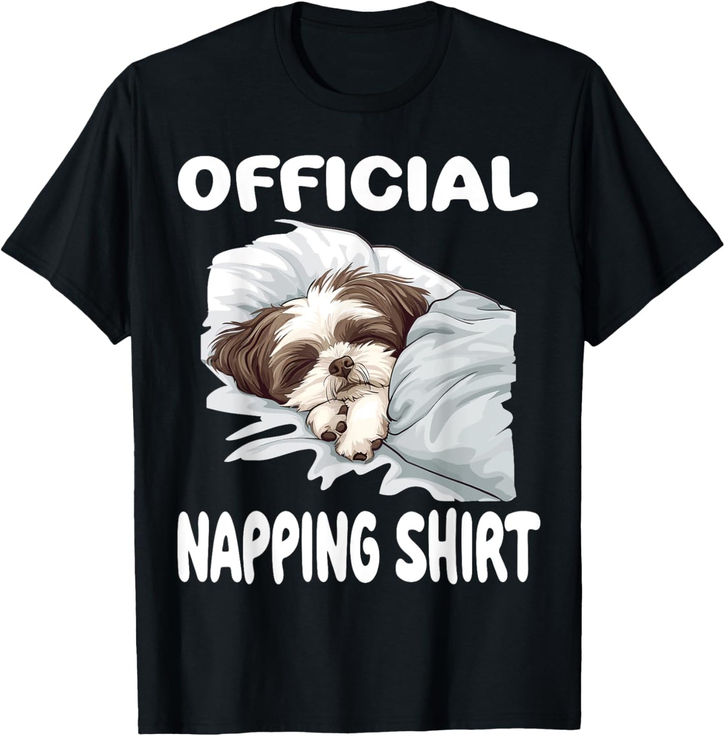 Shih Tzu Dog Official Napping shirt Pajamas Nightgown T-Shirt
