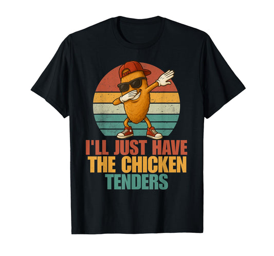 Funny Dabbing Chicken Tenders Bruh Boys Kid Retro Fast Food T-Shirt