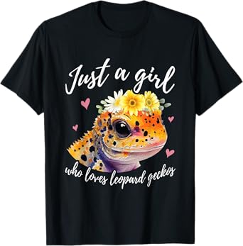 Just A Girl Who Loves Leopard Geckos - Funny Lizard Lover T-Shirt