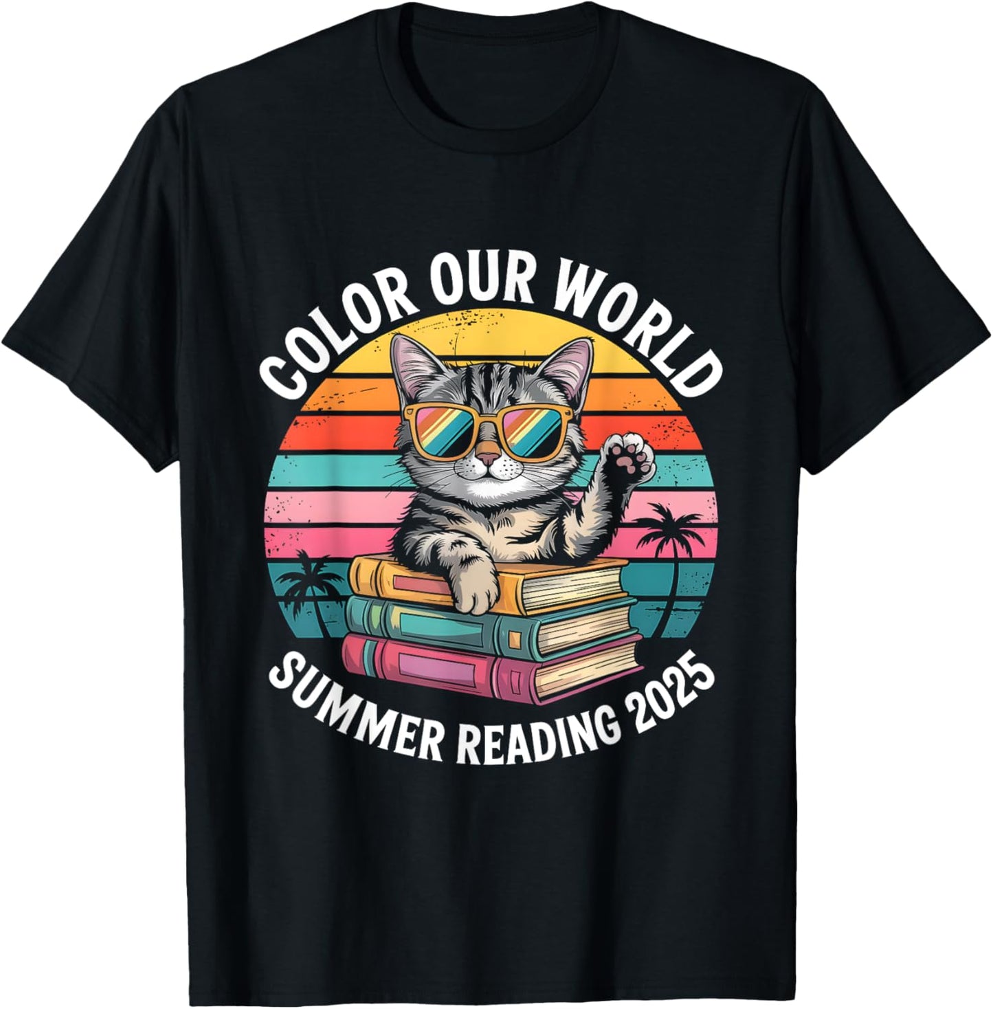 color our world summer reading 2025 cat T-Shirt