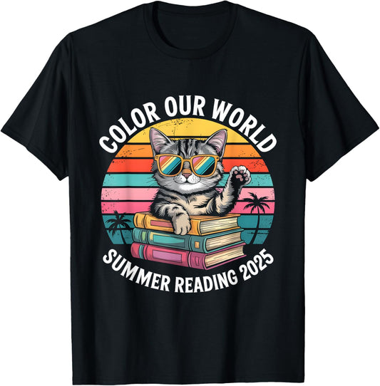 color our world summer reading 2025 cat T-Shirt