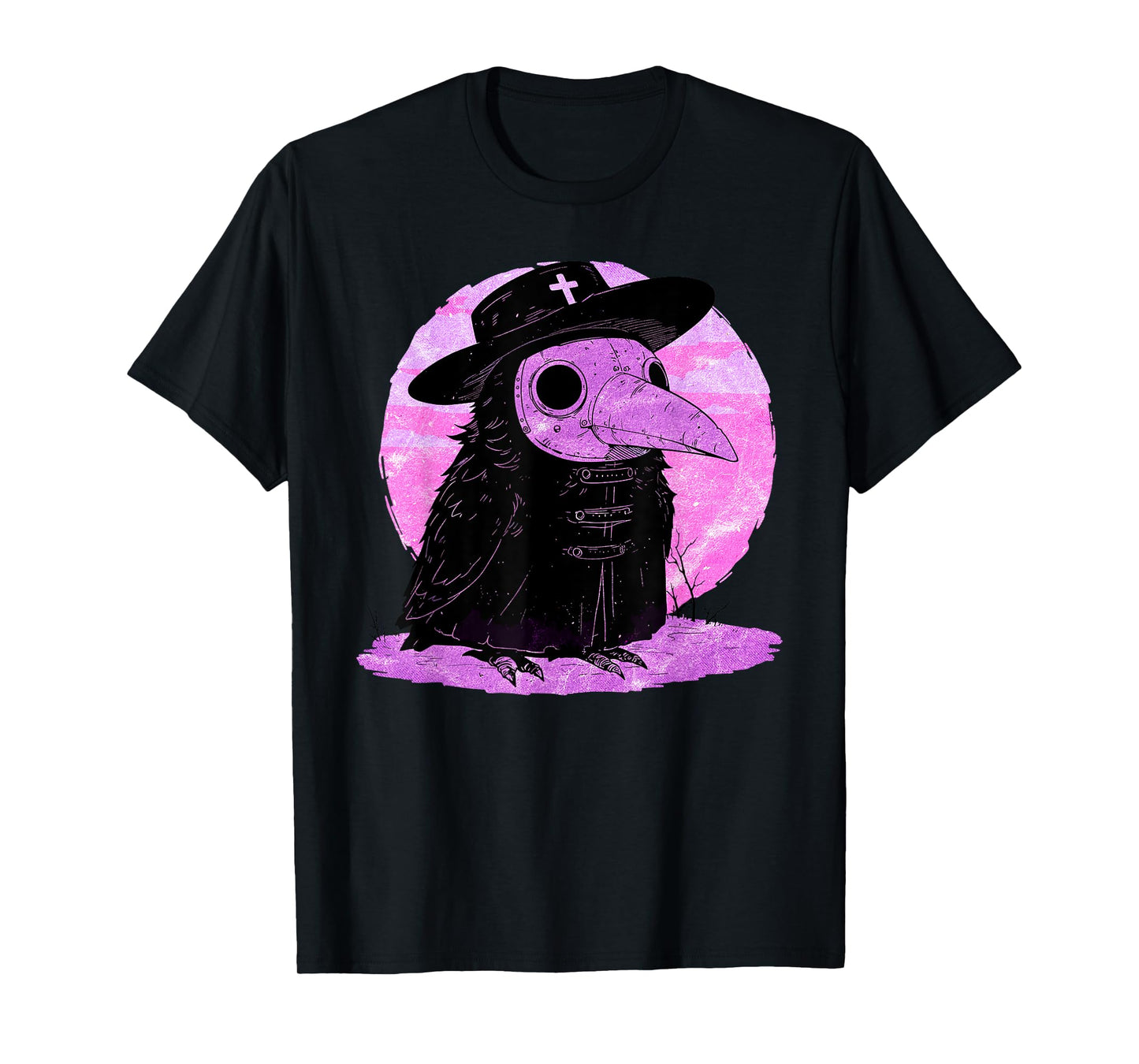 Kawaii Pastel Goth Steam Punk Mask Plague Doctor Crow Goth T-Shirt