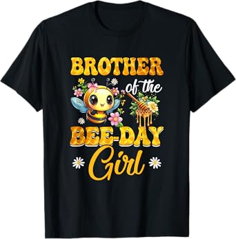 Brother Of The Birthday Girl Bee Family Birthday Party T-Shirt