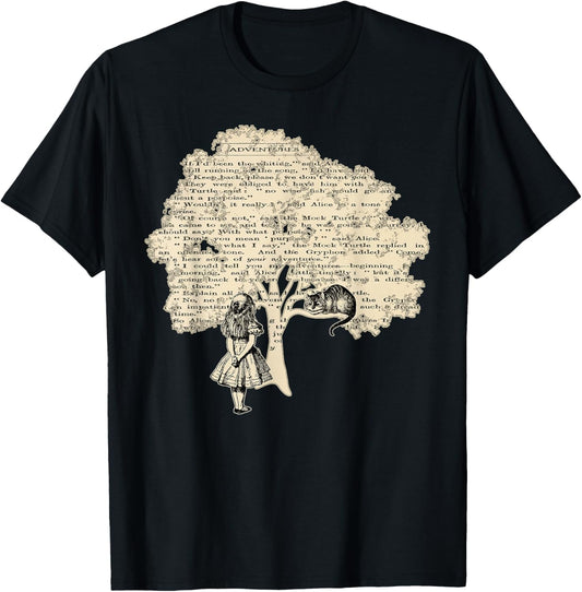 Alice In Wonderland Vintage Book T Shirt Design T-Shirt