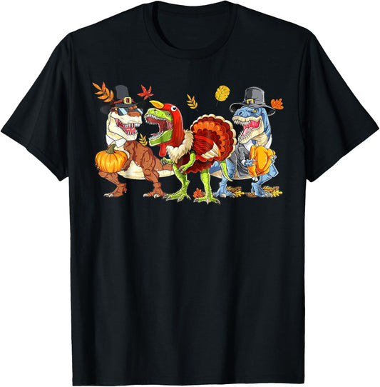 Thanksgiving Dinosaur T-Rex Turkey Rawr Kids Gifts for Boy T-Shirt