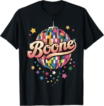 Girl Retro Boone First Name Personalized Heart T-Shirt