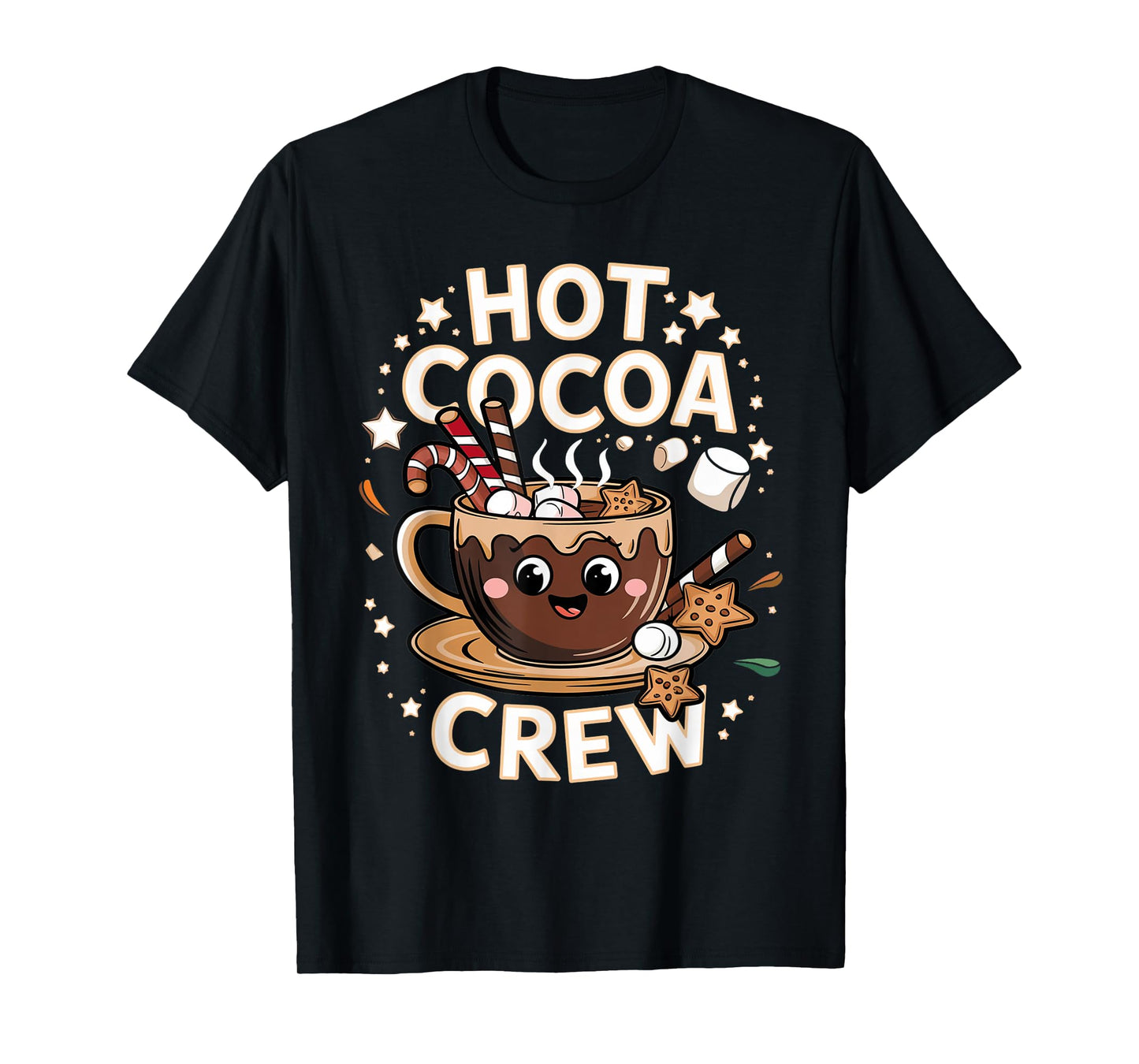 Hot Cocoa Crew Cozy Winter Holiday Team Xmas Matching T-Shirt