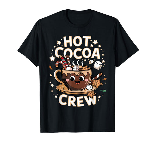 Hot Cocoa Crew Cozy Winter Holiday Team Xmas Matching T-Shirt