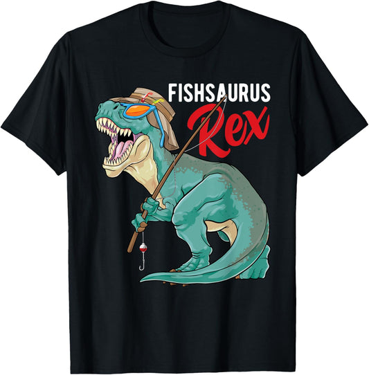 Dinosaur Fishing Shirt Fishsaurus T Rex Fisher Saurus Rex T-Shirt