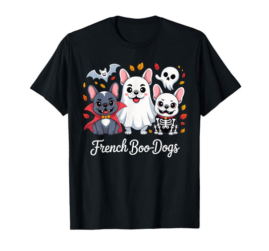 French Boo-Dog Halloween Ghost French Bulldog Fall Autumn T-Shirt