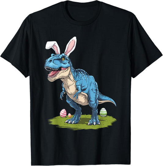 T-Rex with Bunny Ears Funny Easter Dinosaur Trex Boys Kids T-Shirt