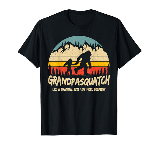 Grandpa Squatch Funny Bigfoot Sasquatch Fathers Day Gift T-Shirt