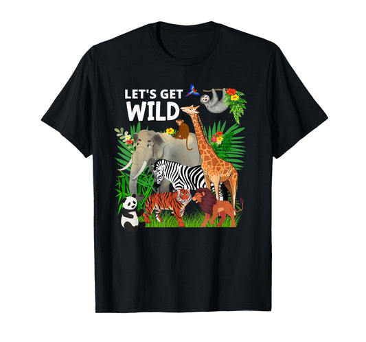 Zoo Animals Wildlife Birthday Party A Day At The Zoo Safari T-Shirt