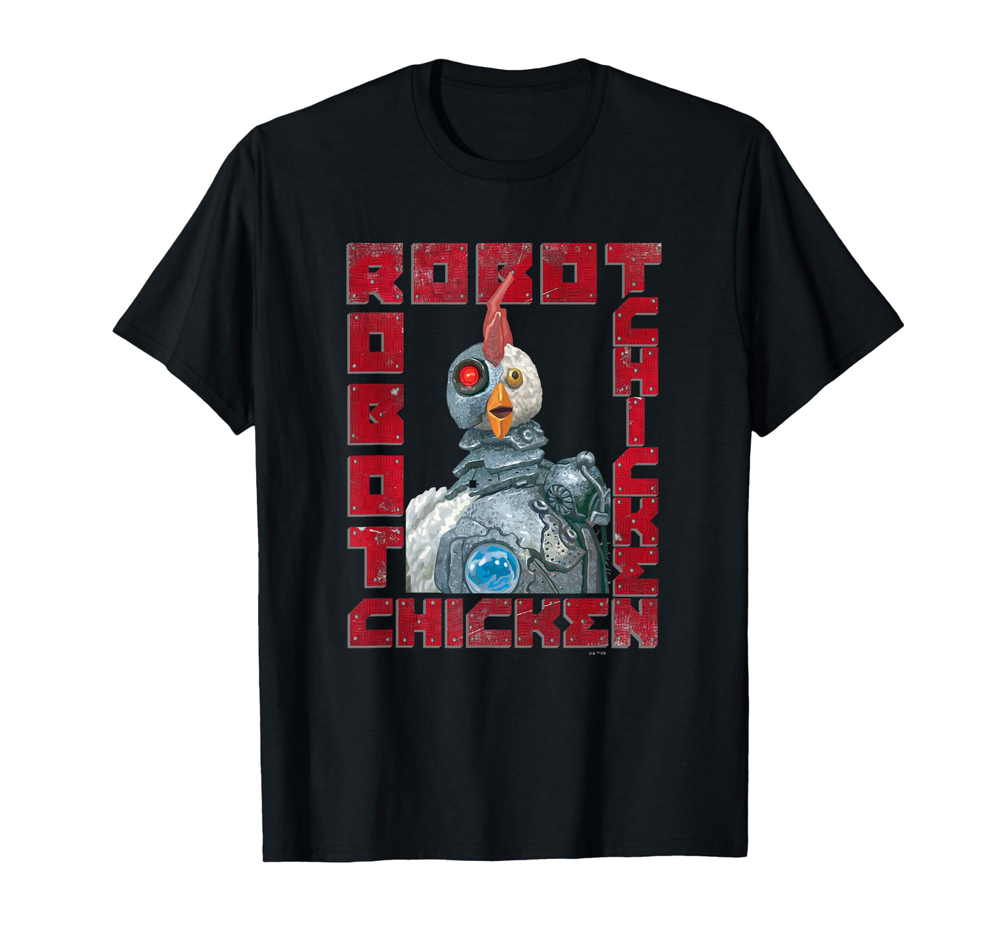 Robot Chicken Classic Mascot Metal Frame Vintage Portrait T-Shirt