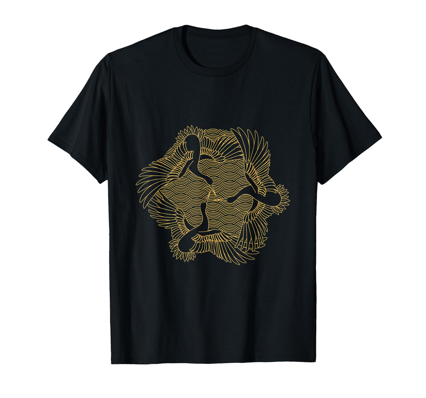 Common Crane Bird Cute Animal Nature Birdie Lover Origami T-Shirt