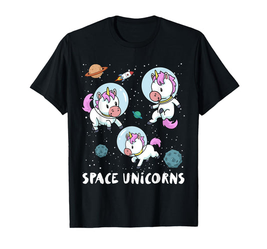 Space Unicorns T-Shirt Funny Astronaut Planet Travel Tee T-Shirt