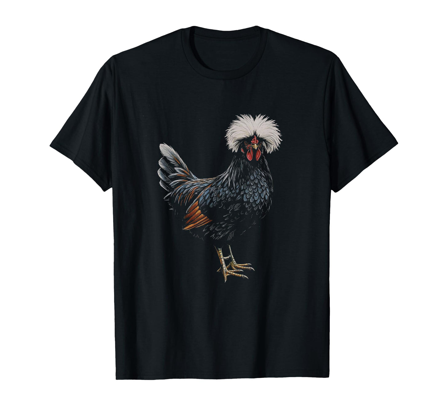 Polish Chicken Drawing Art Design T-Shirt