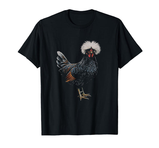 Polish Chicken Drawing Art Design T-Shirt