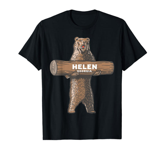 Helen Georgia GA Growling Bear Vacation Souvenir T-Shirt