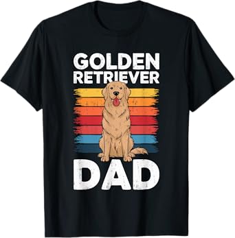 Golden Retriever Dad Shirt Men Daddy Dog Lover Fathers Day T-Shirt