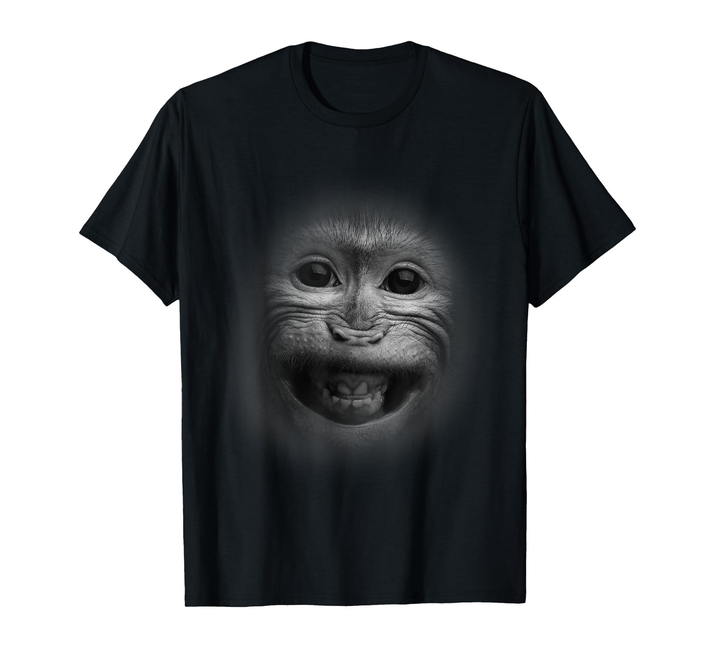 The Happiest Monkey Face Graphic Tees - Funny Humor Tee T-Shirt