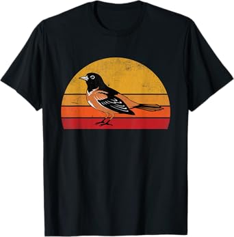 Retro Sunset Vintage Oriole Bird T-Shirt