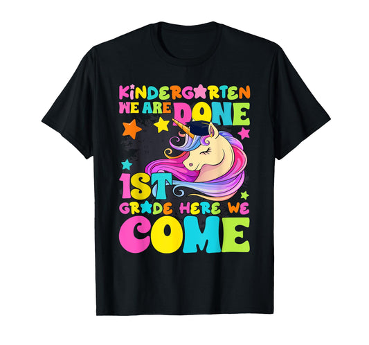 Kindergarten Graduation Magical Unicorn Girls Kids 2025 T-Shirt
