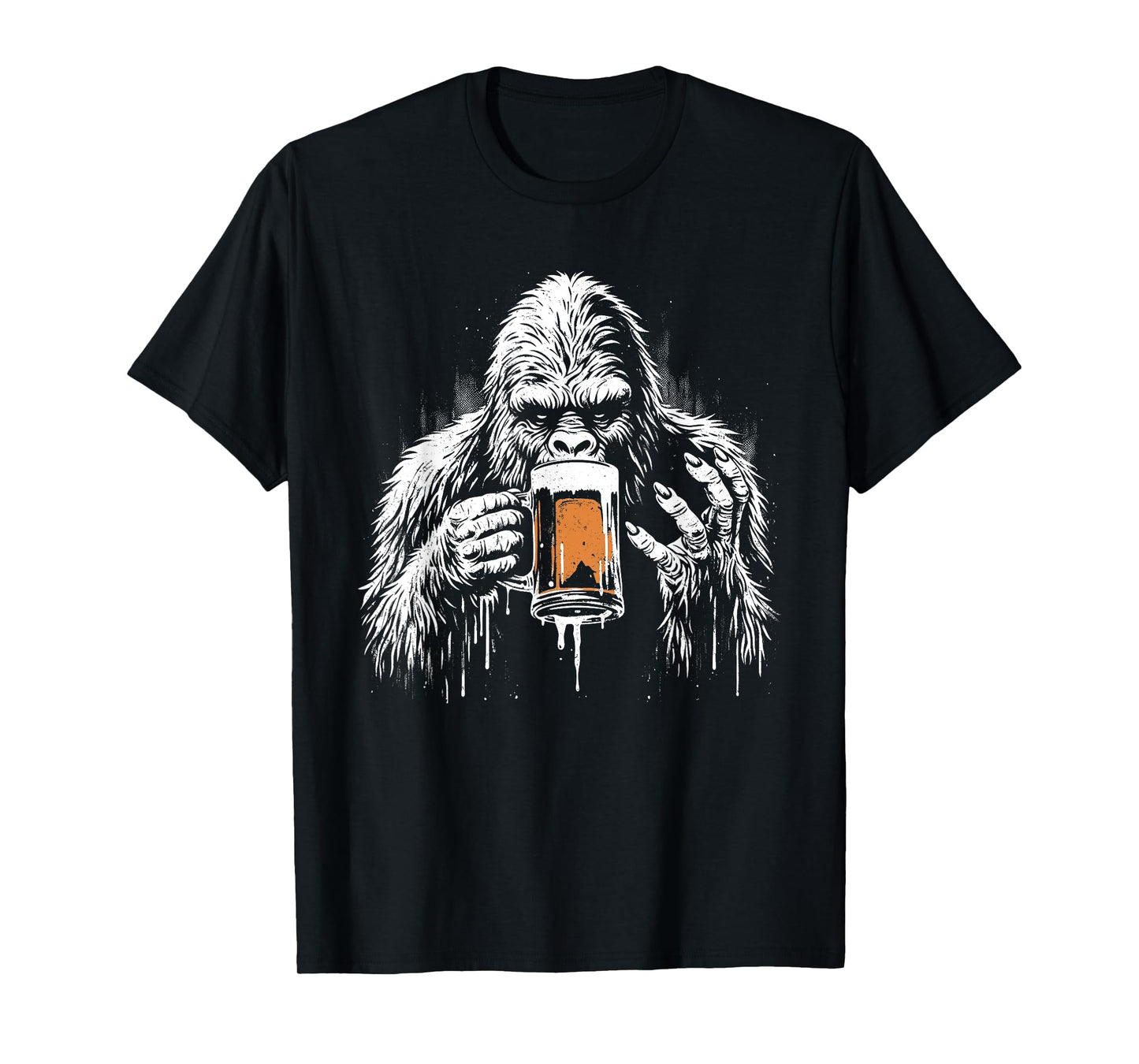 Bigfoot Drinks Beer - Funny Bigfoot Sasquatch Lover T-Shirt
