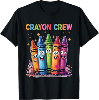 Coloring Art Drawing Color Funny Crayon Crew T-Shirt