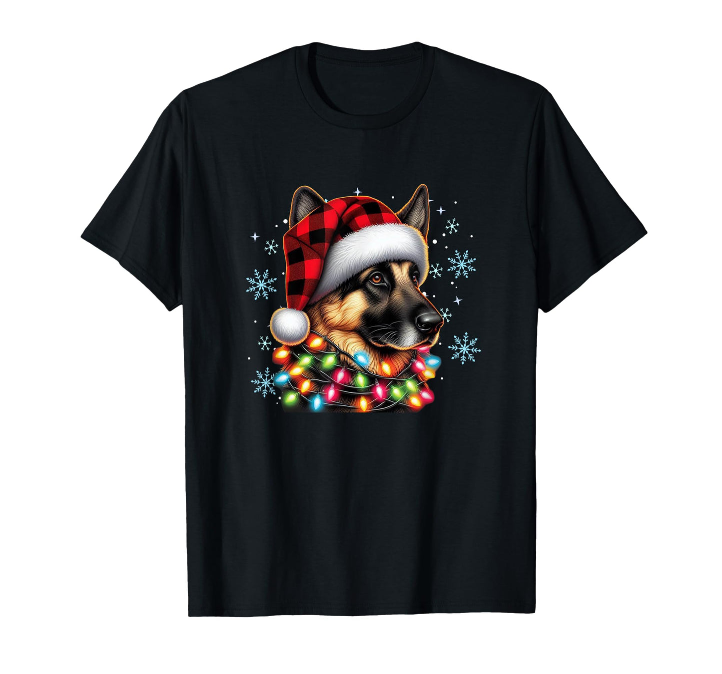 German Shepherd Christmas Xmas German Shepherd Lover T-Shirt
