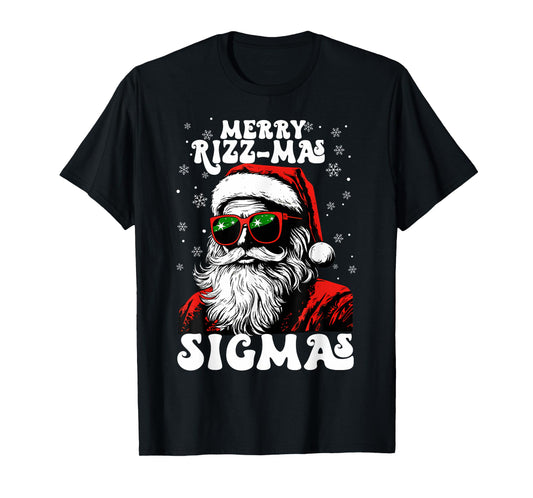 Merry Rizz Mas Sigmas Funny Gen Alpha X-Mas Santa Christmas T-Shirt