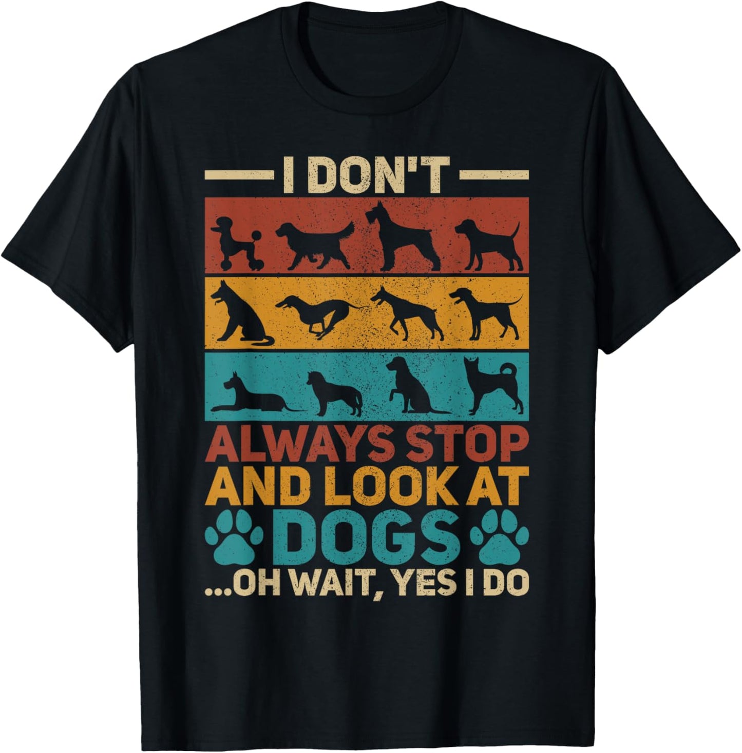 Types Of Dog Vintage Animal Dog Lover Outfit Funny Dog Owner T-Shirt