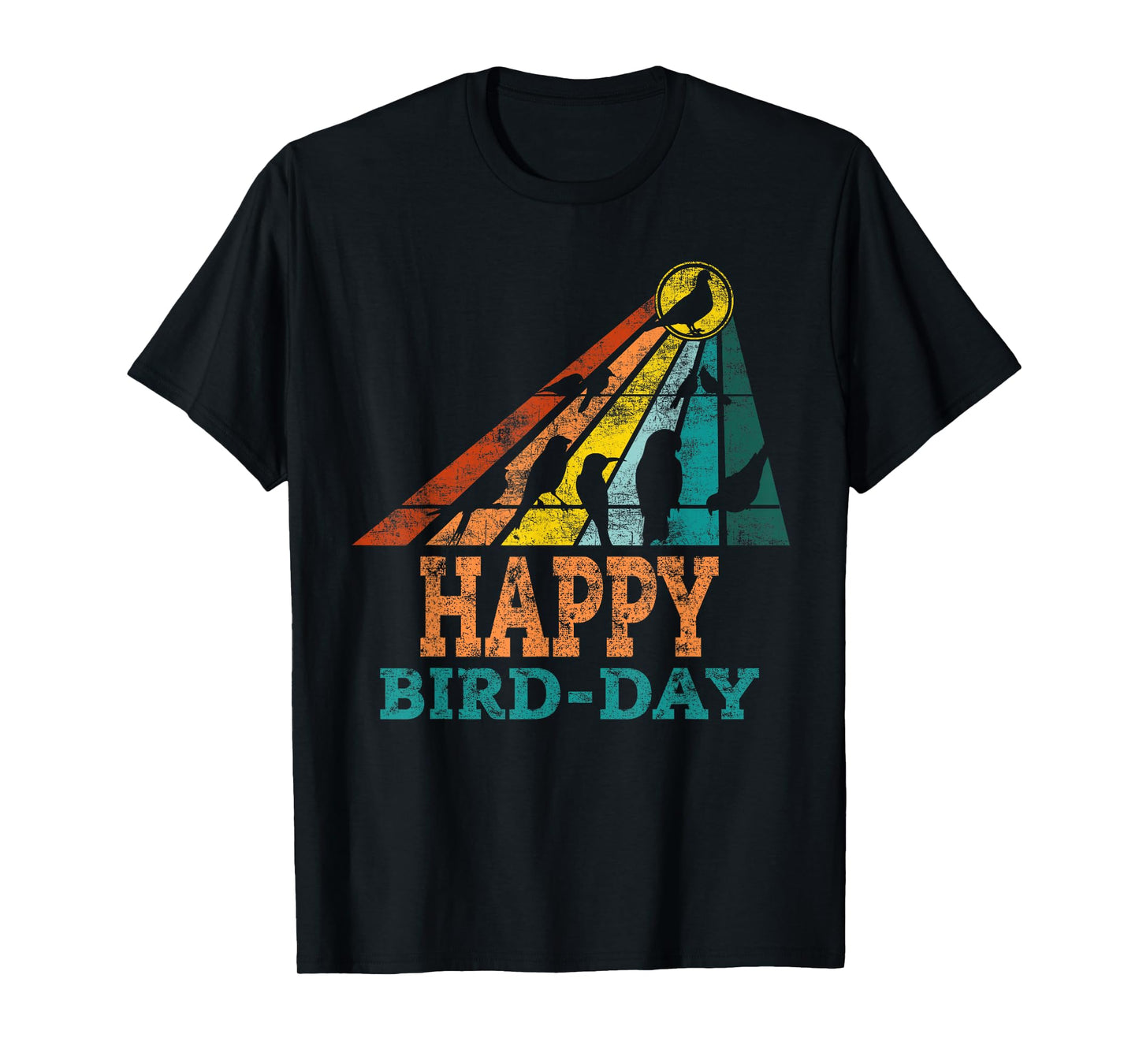Retro Vintage Bird Watcher Happy Bird Day Funny Birthday T-Shirt