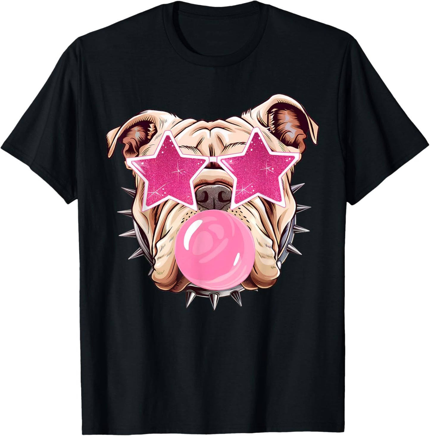 Bulldogs Preppy Mascot Blowing Bubble Bulldogs Mama Girly T-Shirt