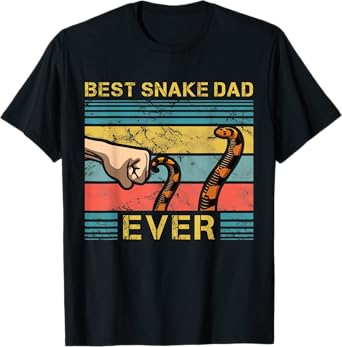 World's Best Snake Dad Funny Snake Enthusiast Father T-Shirt