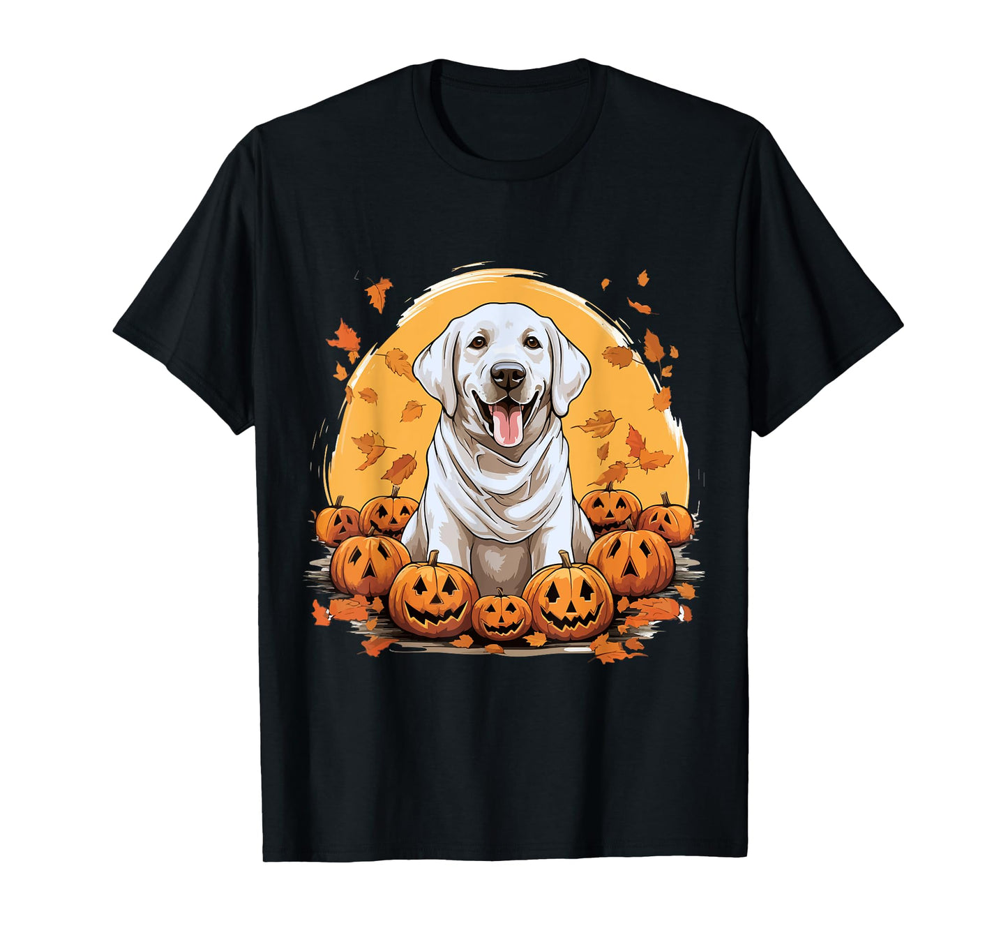 Labrador Retriever Dog Breed Pet Halloween Pumpkins T-Shirt