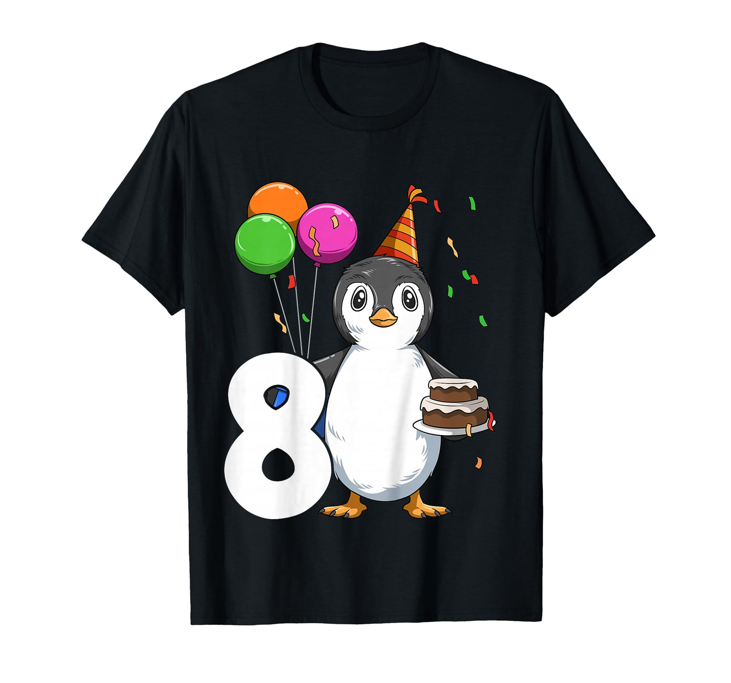 Penguin Birthday 8 Penguin 8th Birthday Outfit Penguin Party T-Shirt