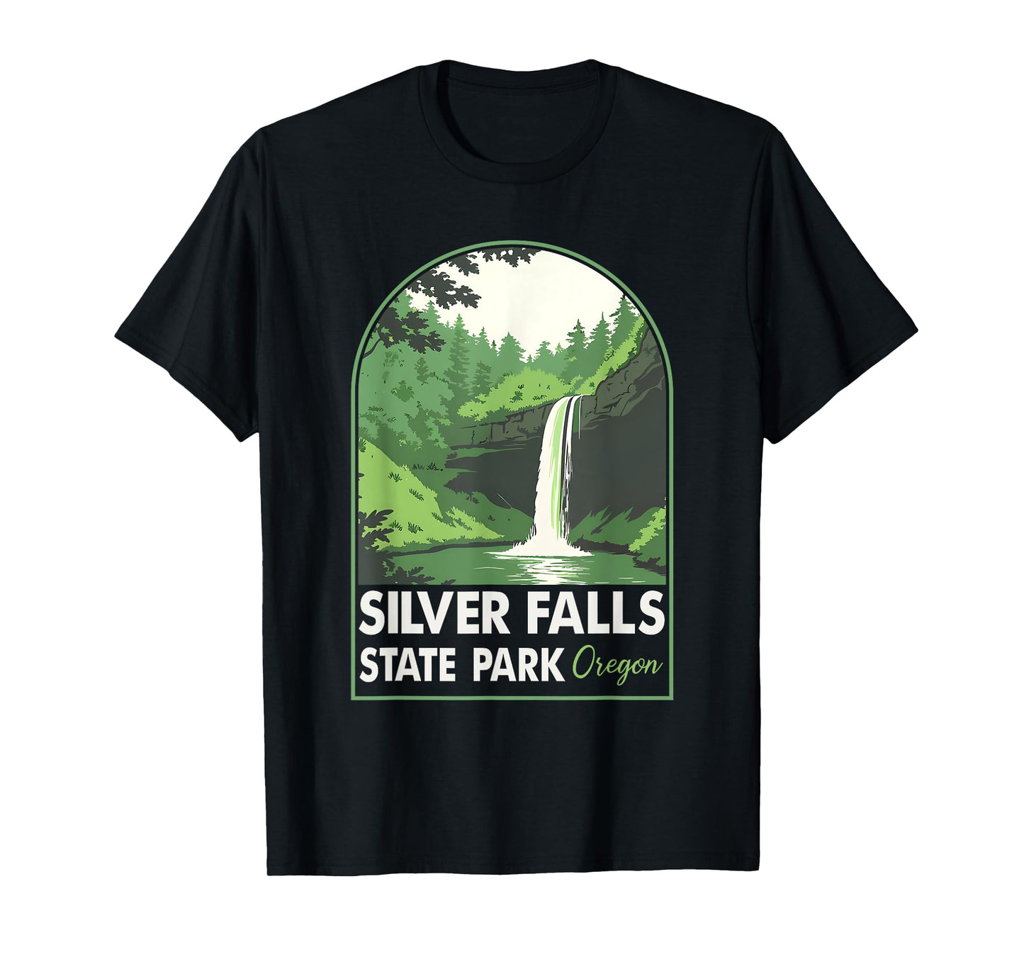 Silver Falls State Park Oregon Camping Hiking Outdoor T-Shirt