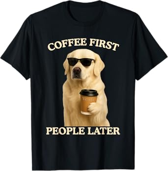 English Cream Golden Retriever Gifts Mom Dad Coffee Puppy T-Shirt