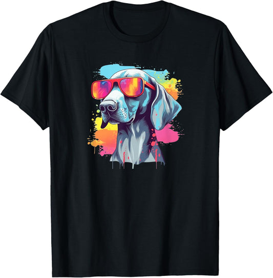 Cute Retro Vintage 80s Weimaraner Lover T-Shirt