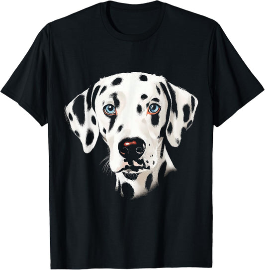 Dalmatian Dog Motif Pet Illustration Blue Eyes Dalmatian T-Shirt