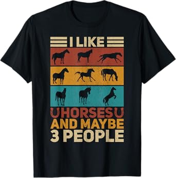 Funny Horse Riding Outfit Horses Lover Animal Horse Stuff T-Shirt