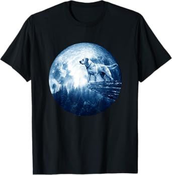 Labrador Retriever Dog Moon Dog Mom Dad Women Men Dog Lovers T-Shirt