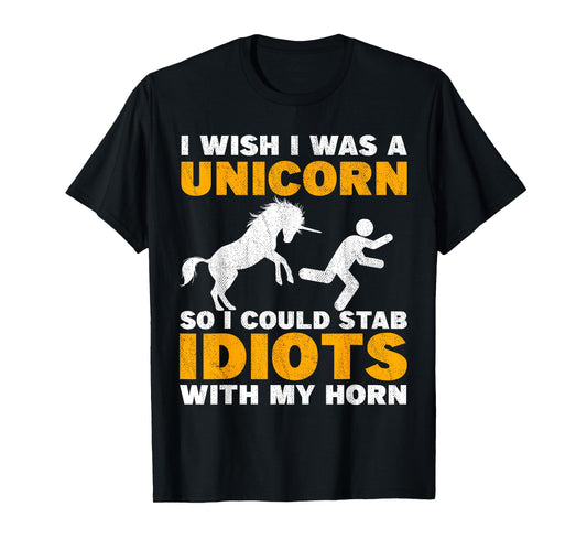 Funny sarcastic sarcasm unicorn horn adult humor offensive T-Shirt