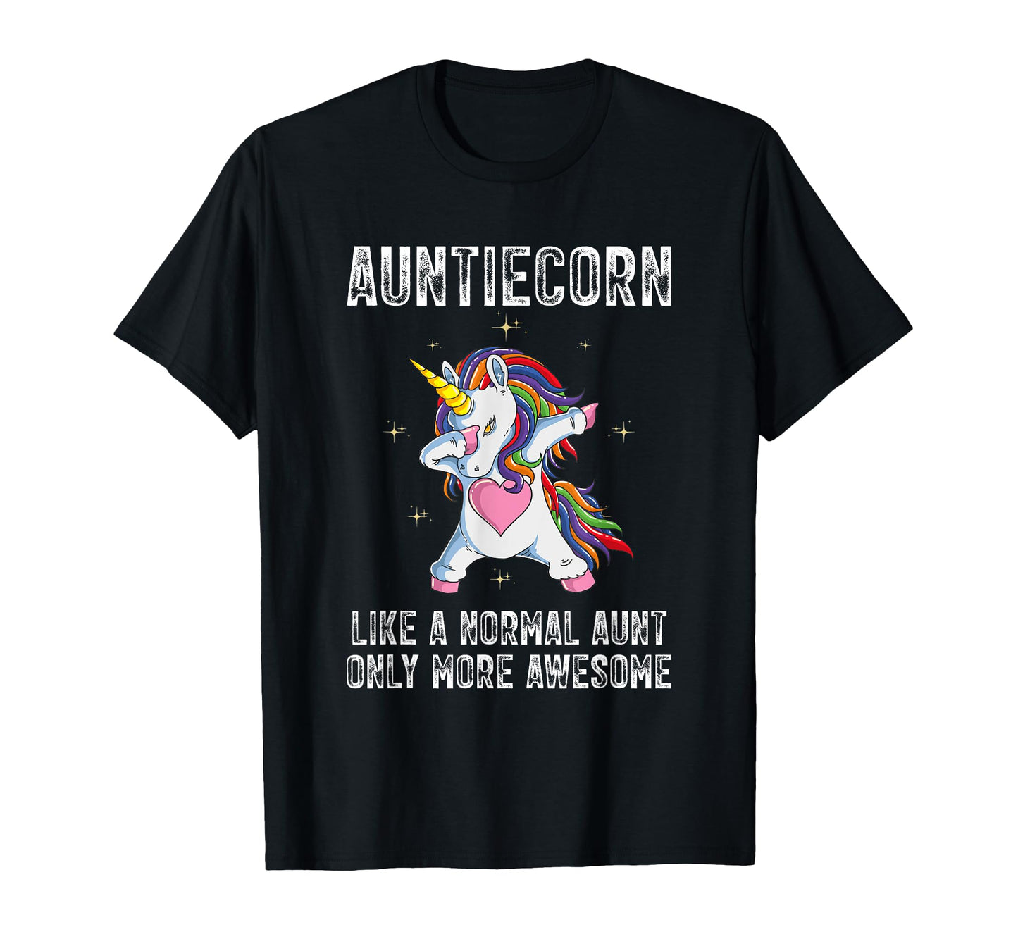 Auntiecorn Dabbing Unicorn Mother's Day 2023 Auntie Awesome T-Shirt